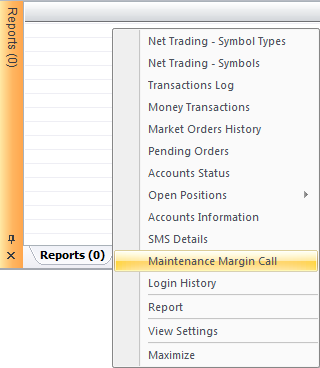 MaintenanceMarginCallReport